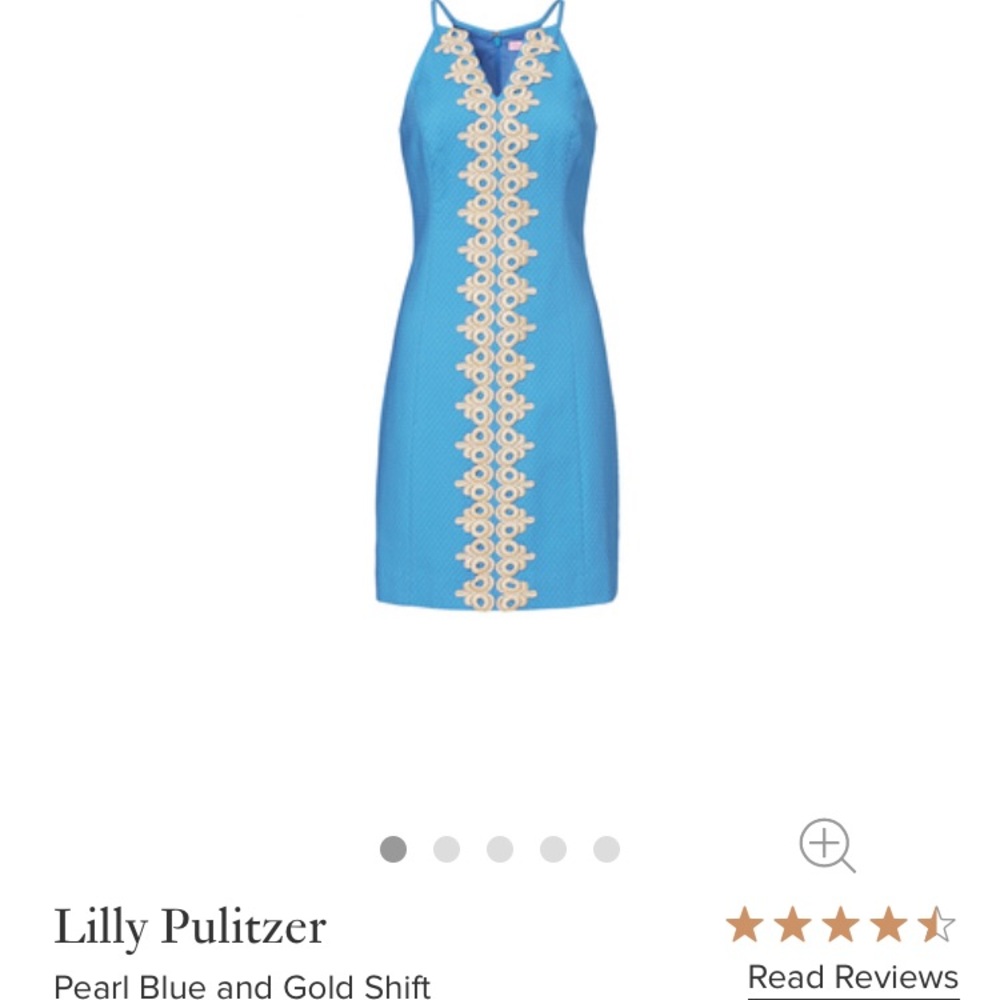Lilly Pulitzer Blue Pear and Gold Dress